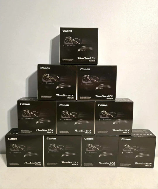 LOT of 10 Canon PowerShot G7 X Mark III 20.1 Digital Camera Black - BRAND NEW
